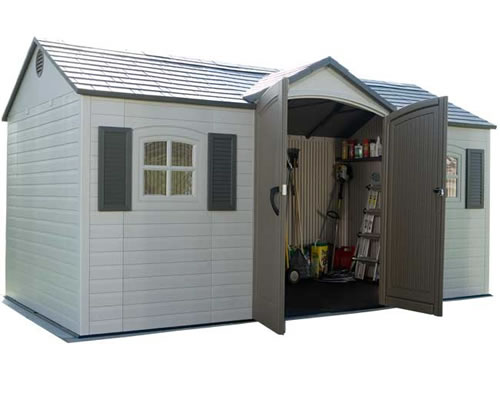 Lifetime 15x8 Plastic Storage Shed with Floor